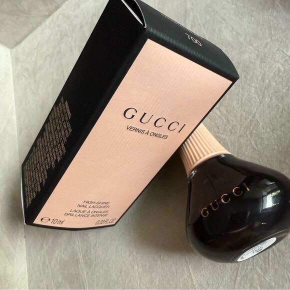 GUCCI VernisâĂ Ongles Nail Polish 700 Crystal Black â High-Shine Gloss - Picture 13 of 17